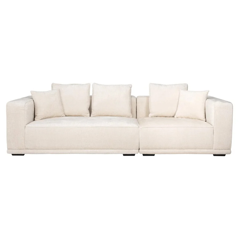 Lusso | Sofa 3-Sitzer aus Chenille (beige)