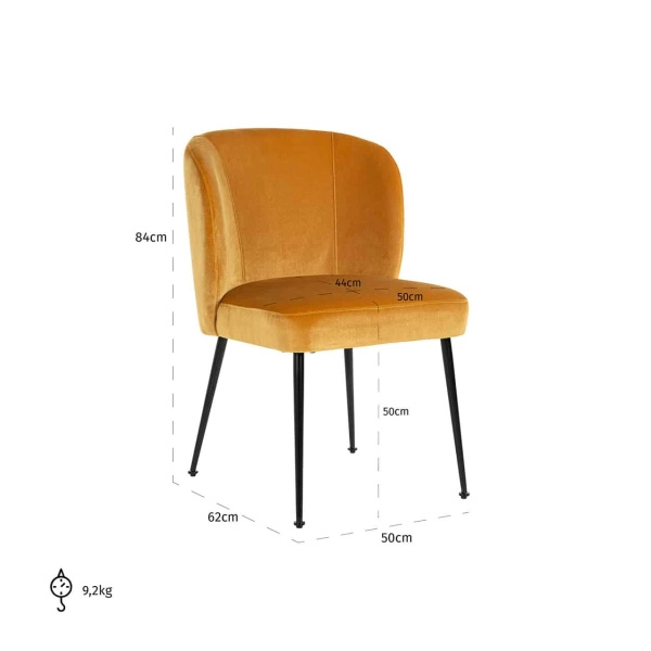 Stuhl Fallon (gold)
