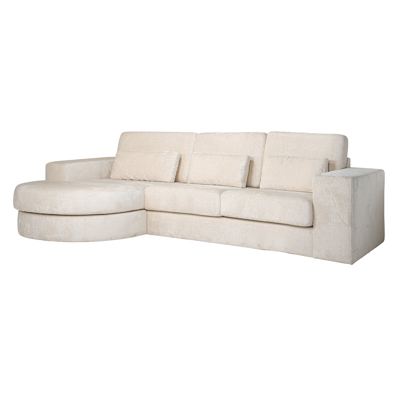 Sofa Felix 2,5-Sitzer aus Chenille (weiß)