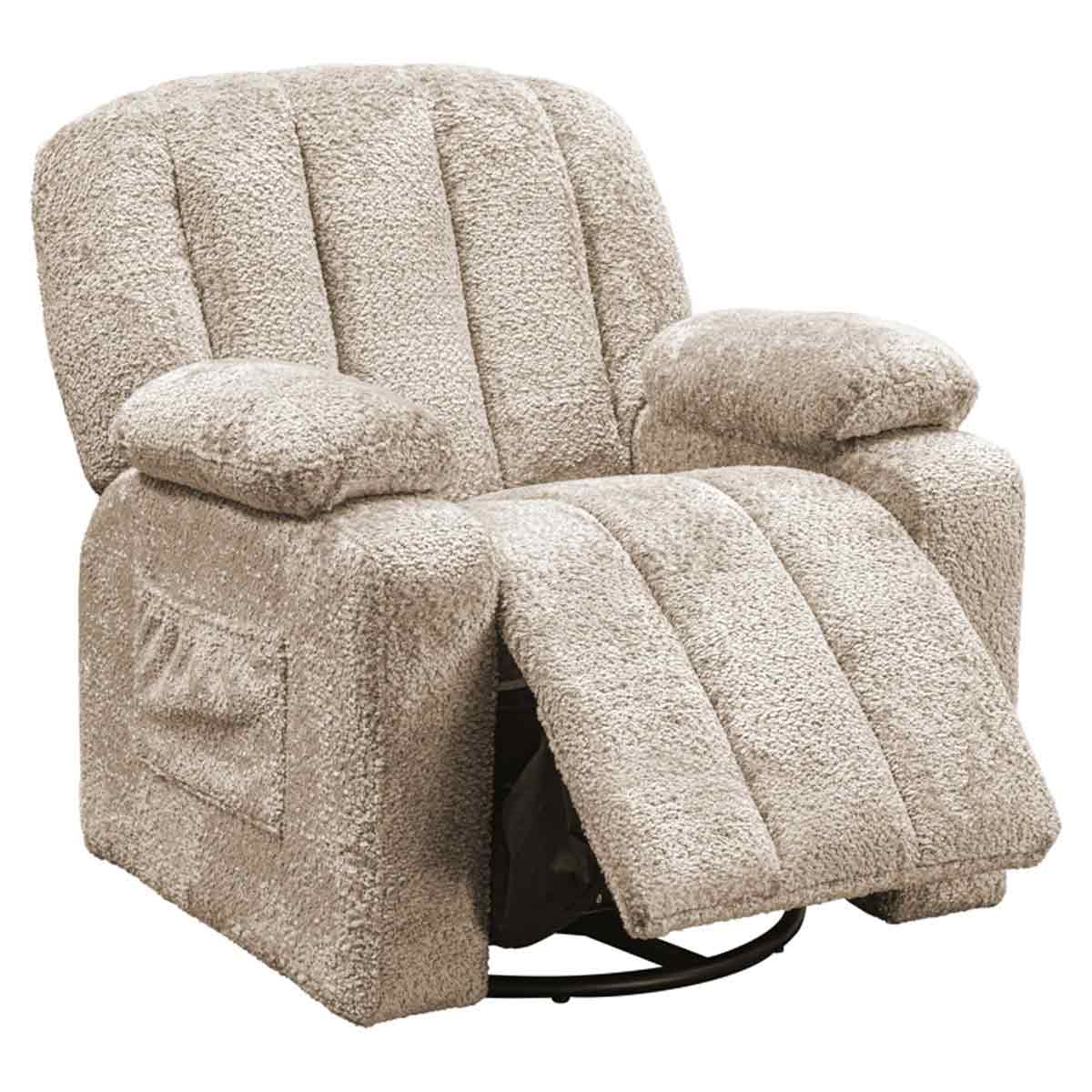 Relaxsessel Kinder Mickey (Sheep 01 nature) Das Bild zeigt den Relaxsessel Kinder Mickey (Sheep 01 Nature) schräg von vorne.