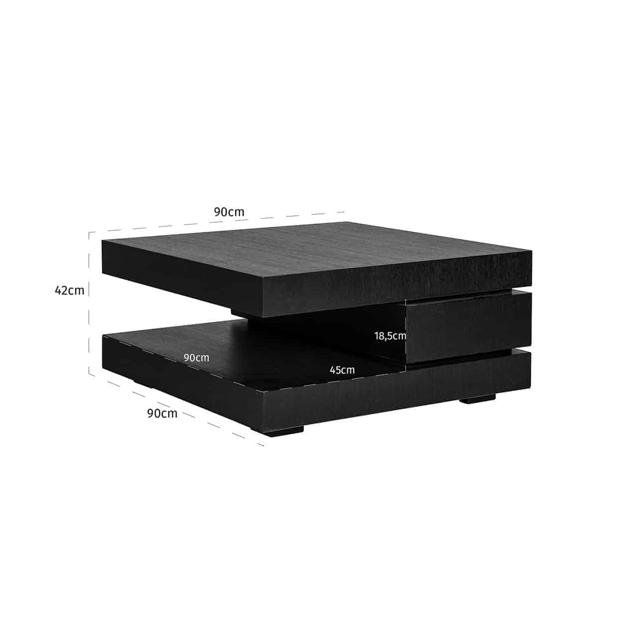 Oakura | Couchtisch block C (schwarz)