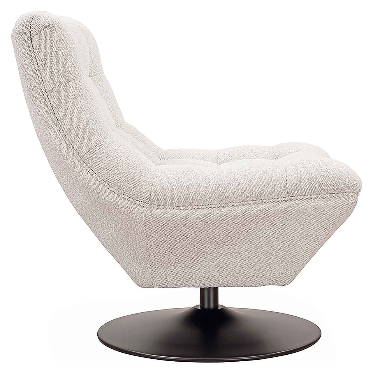 Drehsessel Sydney aus Chenille (weiß)