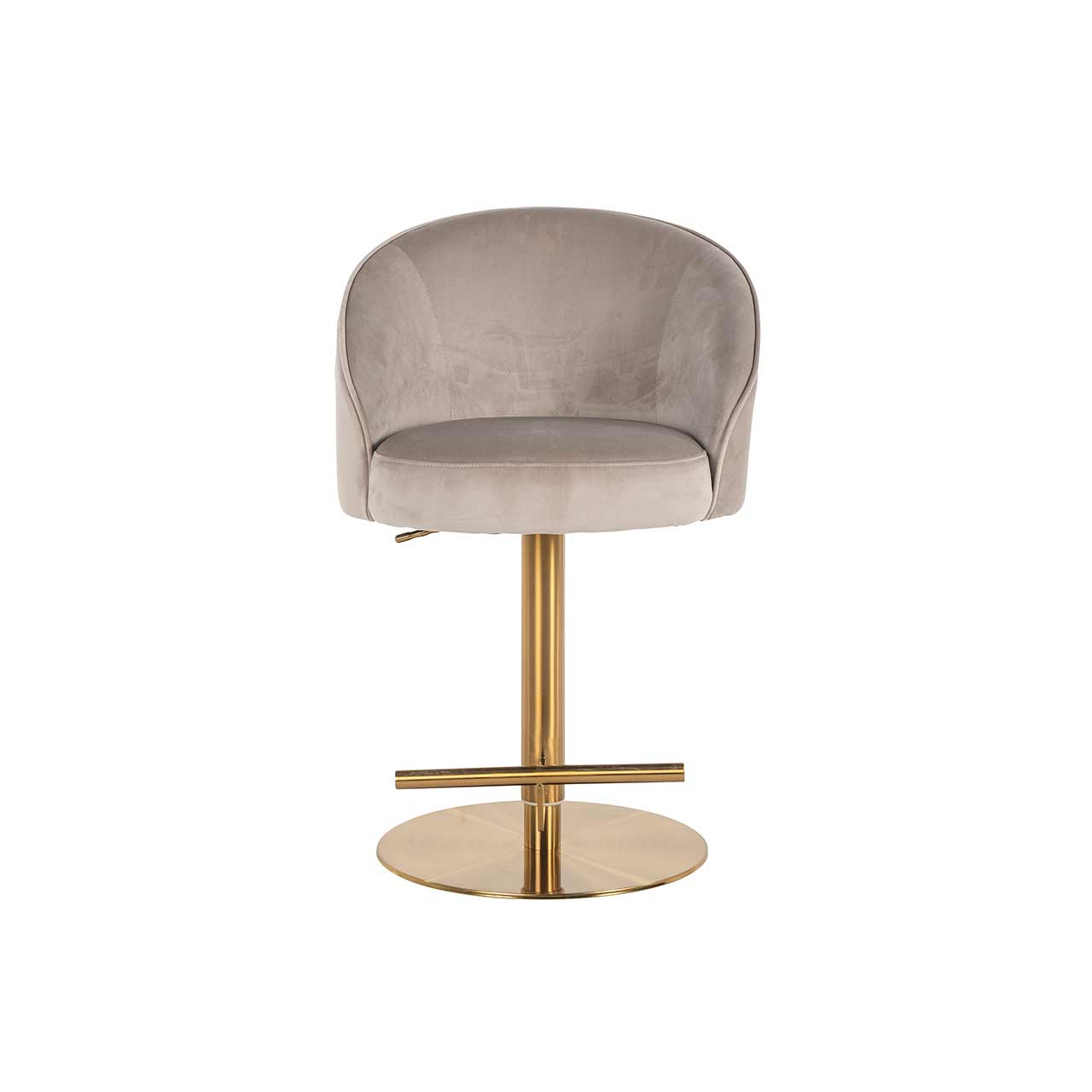 Barhocker Zabi drehbar aus Samt (khaki)