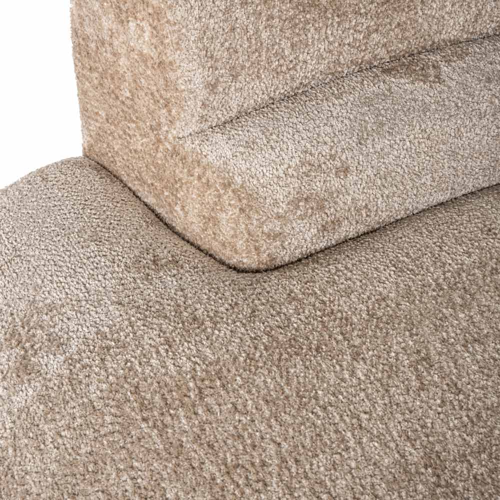 Sofa Colby runde (nature) Eleganter Sessel in Schaffell-Optik, naturfarben, von Richmond Möbel