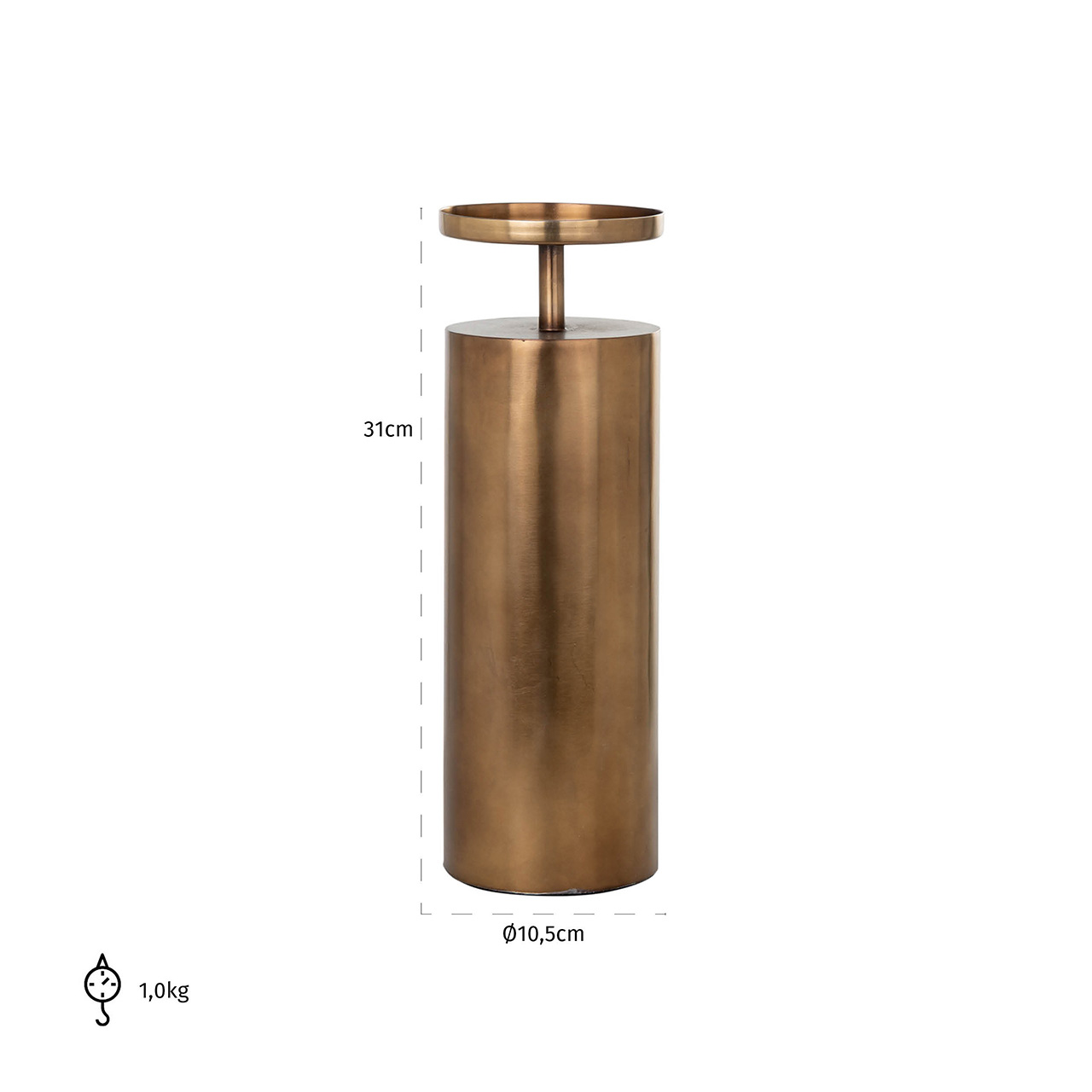 Richmond Decoration | Kerzenhalter Divon (brushed gold) L