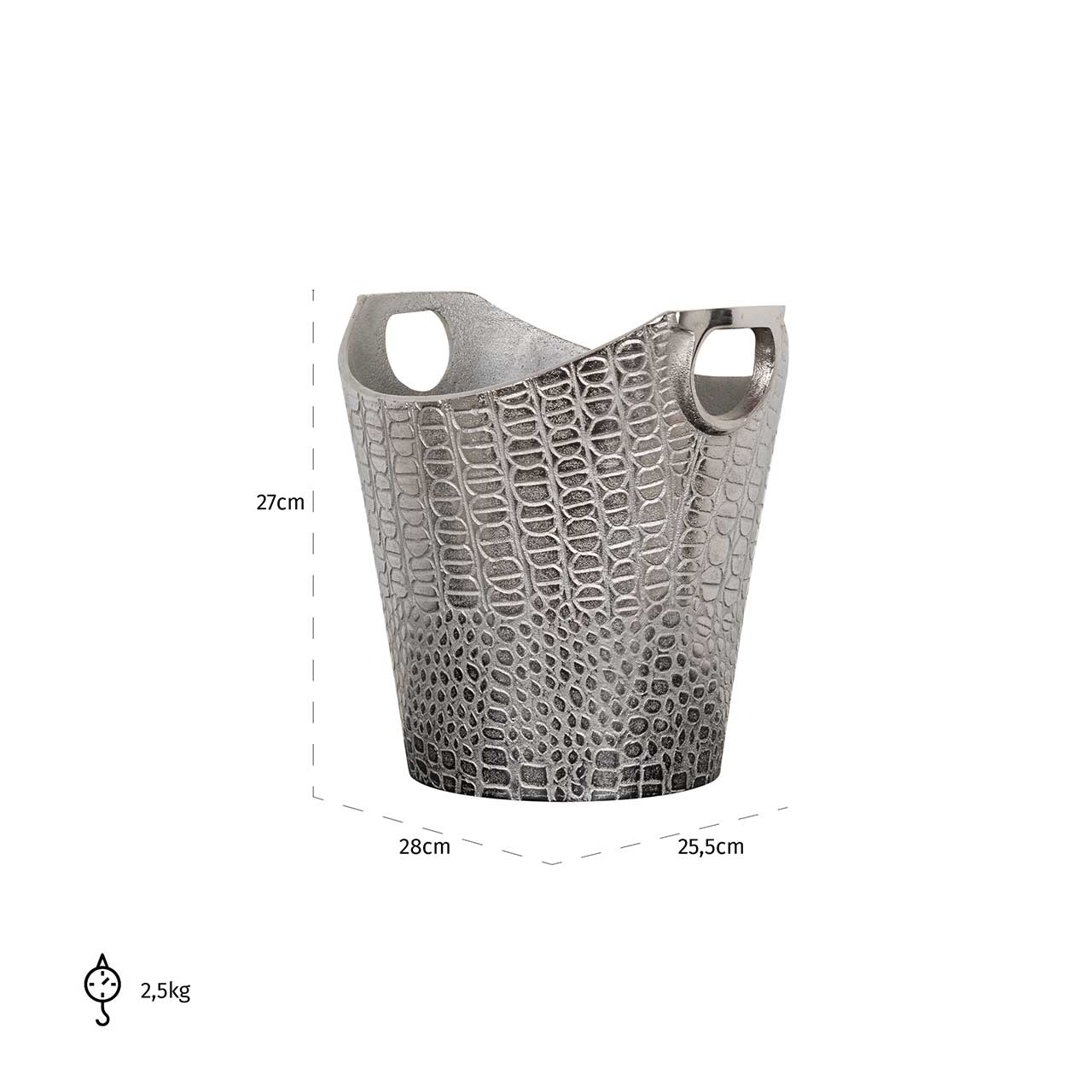 Richmond Decoration | Deko-Objekt Weinkühler Ashley (silber) 