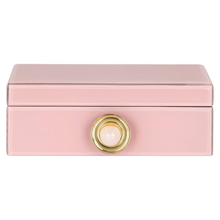 Aufbewahrungsbox Jamila groß (rosa), frontal aufgenommen. Modernes und stilvolles Design