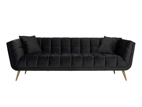 Sofa Huxley aus Samt (anthrazit)