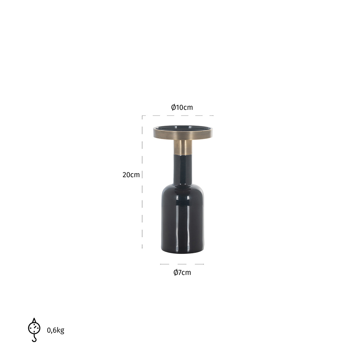 Richmond Decoration | Kerzenhalter Esra (schwarz)