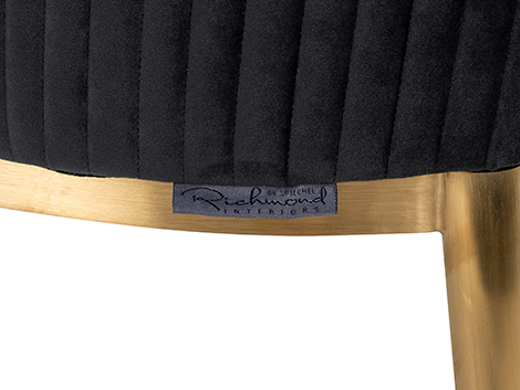Stuhl Breeze aus Samt (anthrazit)