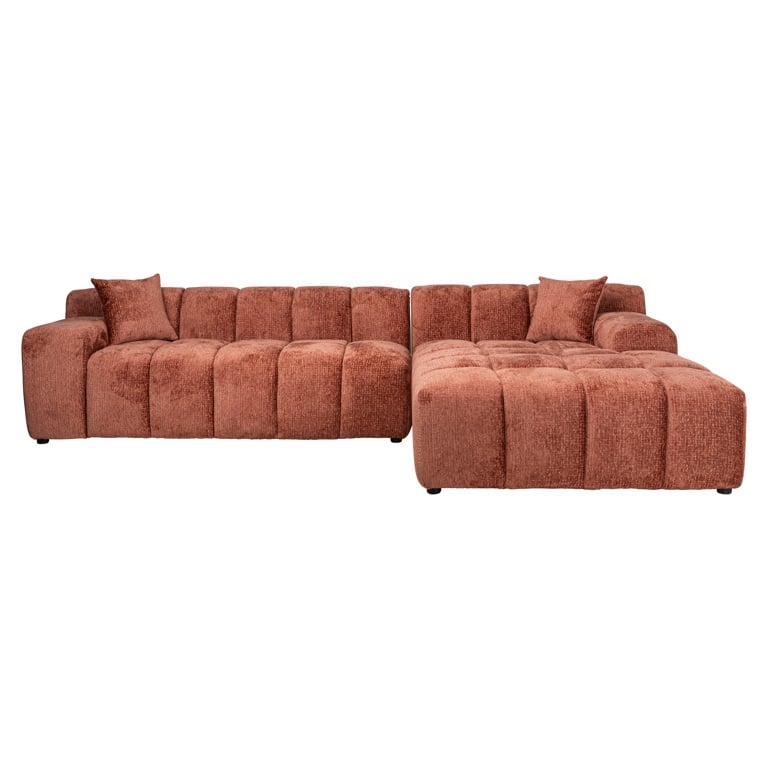 Cube | Sofa 3-Sitzer mit Lounge rechts (koralle)