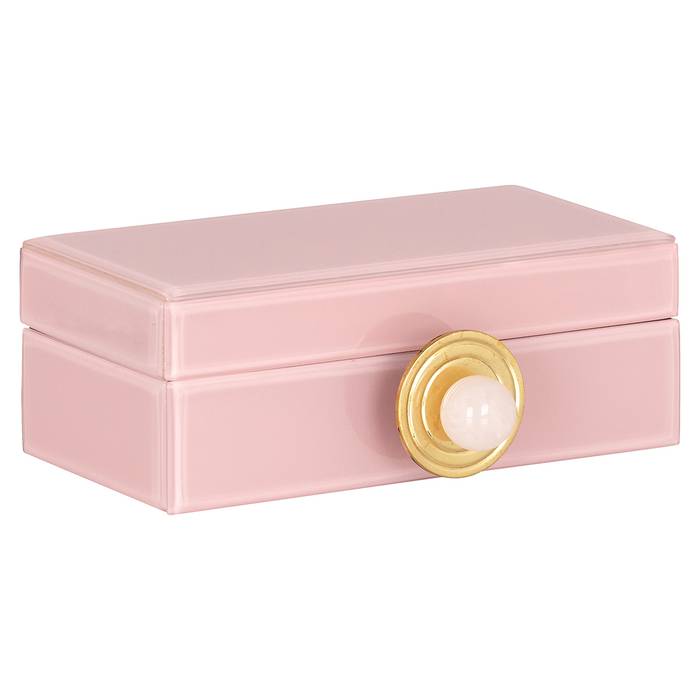 Aufbewahrungsbox Jamila klein (rosa), schräg von vorne aufgenommen. Modernes und stilvolles Design