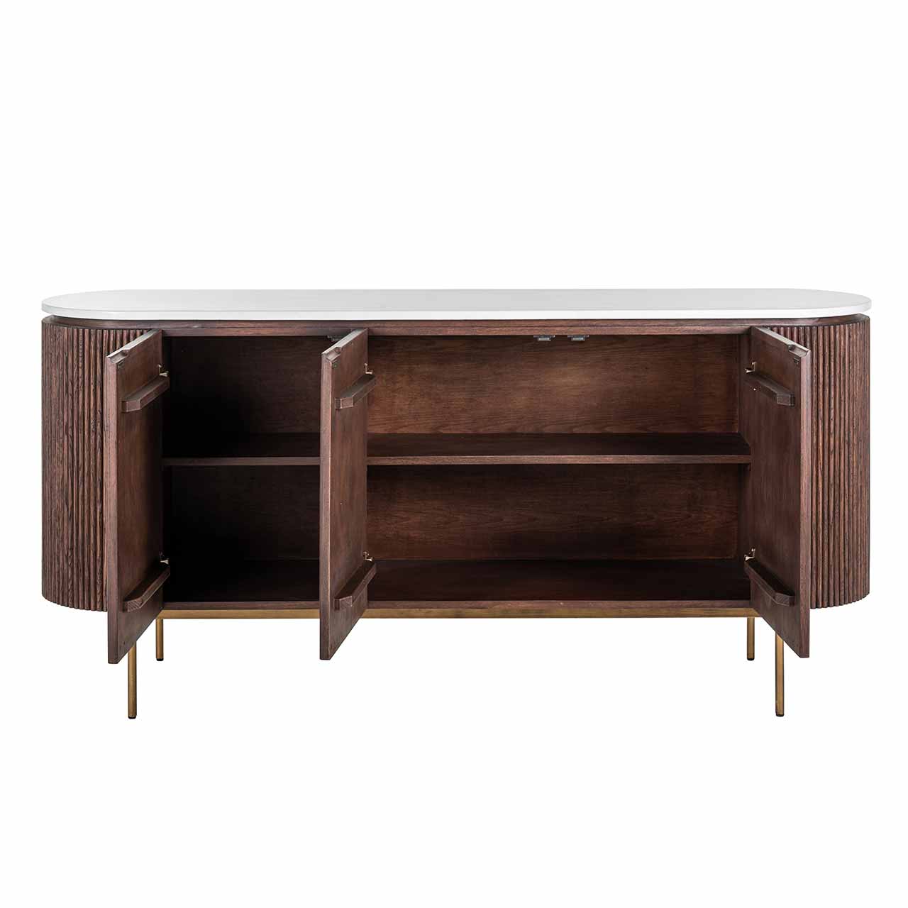 Barkley | Sideboard Barklex mit 3 Türen (brushed gold) Barkley | Sideboard Barklex mit 3 Türen (brushed gold)