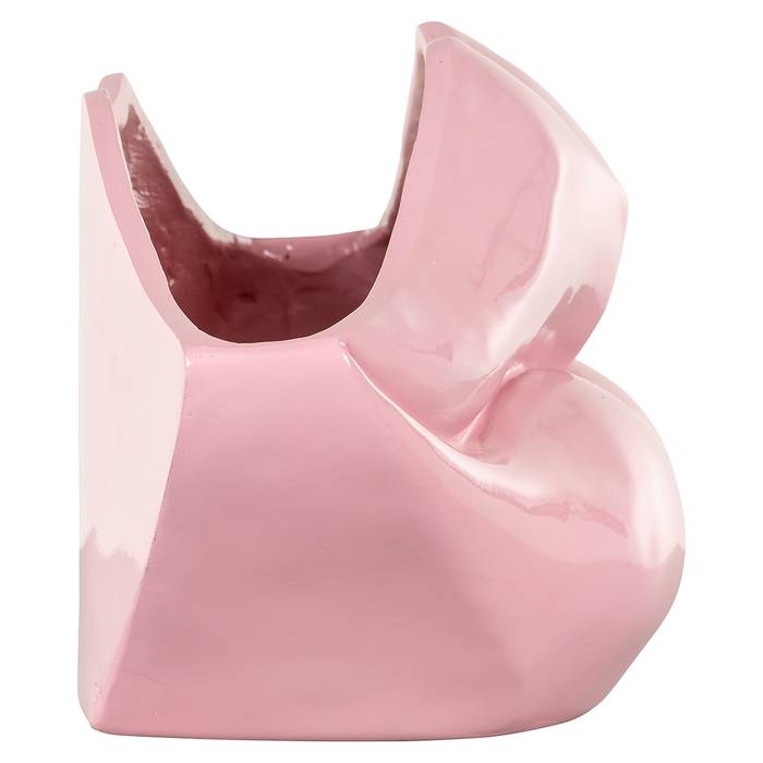 Vase Lippo (rosa), seitlich aufgenommen. Modernes und stilvolles Design