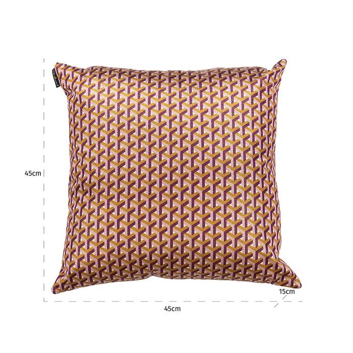 Kissen Pommelin  (Architect 0787 Dustypink Donna BT24508), frontal aufgenommen. Modernes und stilvolles Design