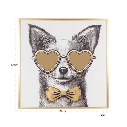 Wandbild Bodhy (Schwarz/Gold)