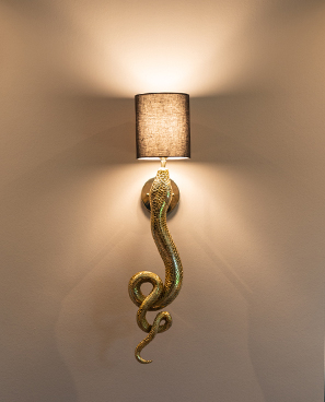 Richmond Wandleuchte Schlange in gold