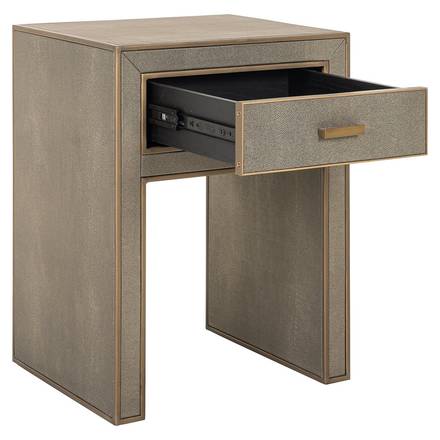Nachttisch Bloomville 1 Schublade mit Glas (Braun) Nachttisch Bloomville 1 Schublade mit Glas (Braun)