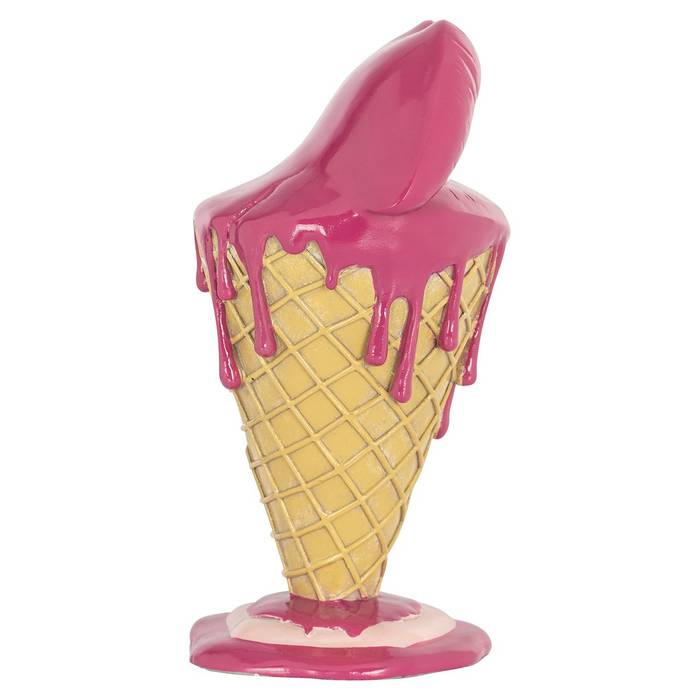 Das Dekoobjekt Eis Lips in sinnlicher Lippenform , Seitenansicht