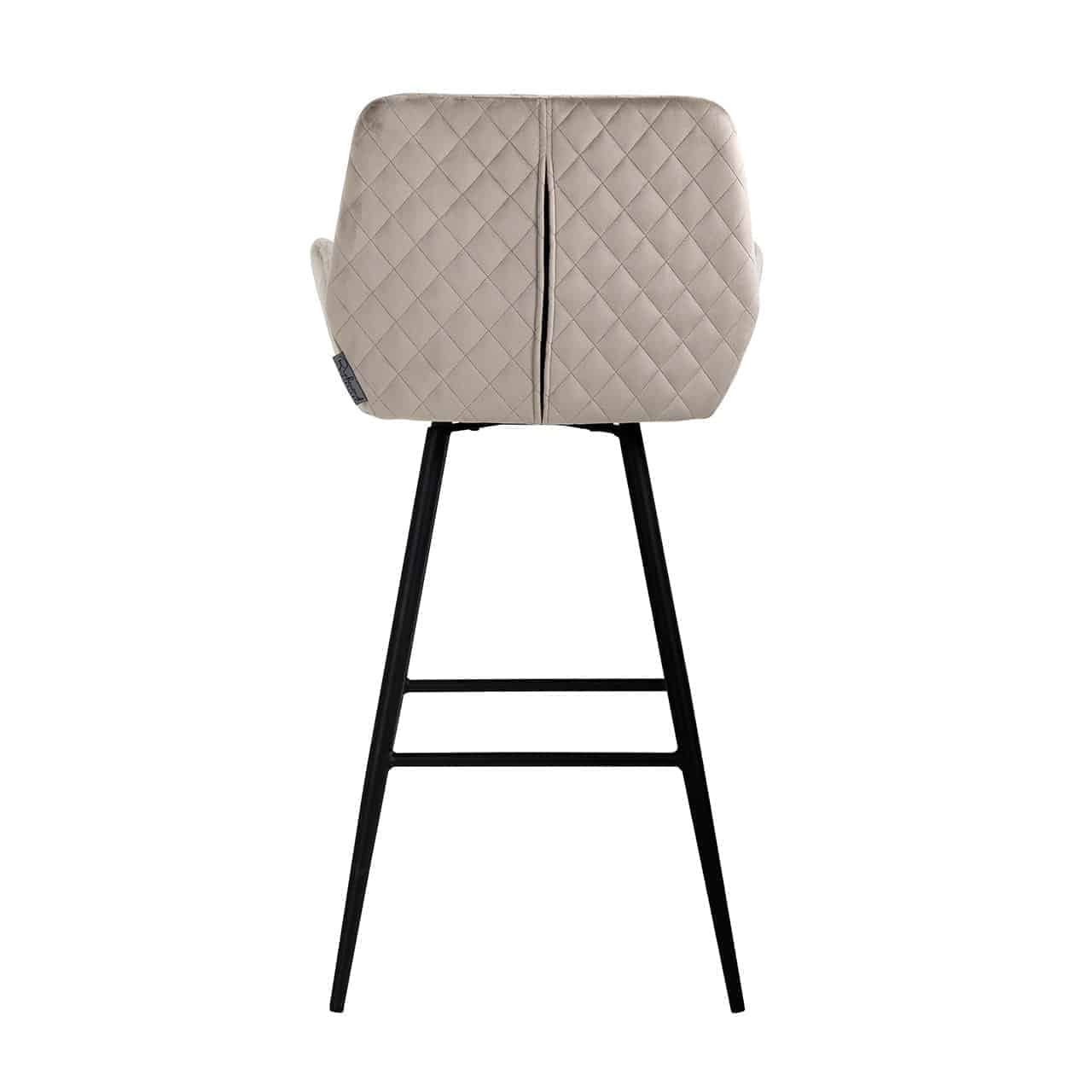 Barhocker Linsey aus Samt zum drehen (khaki)