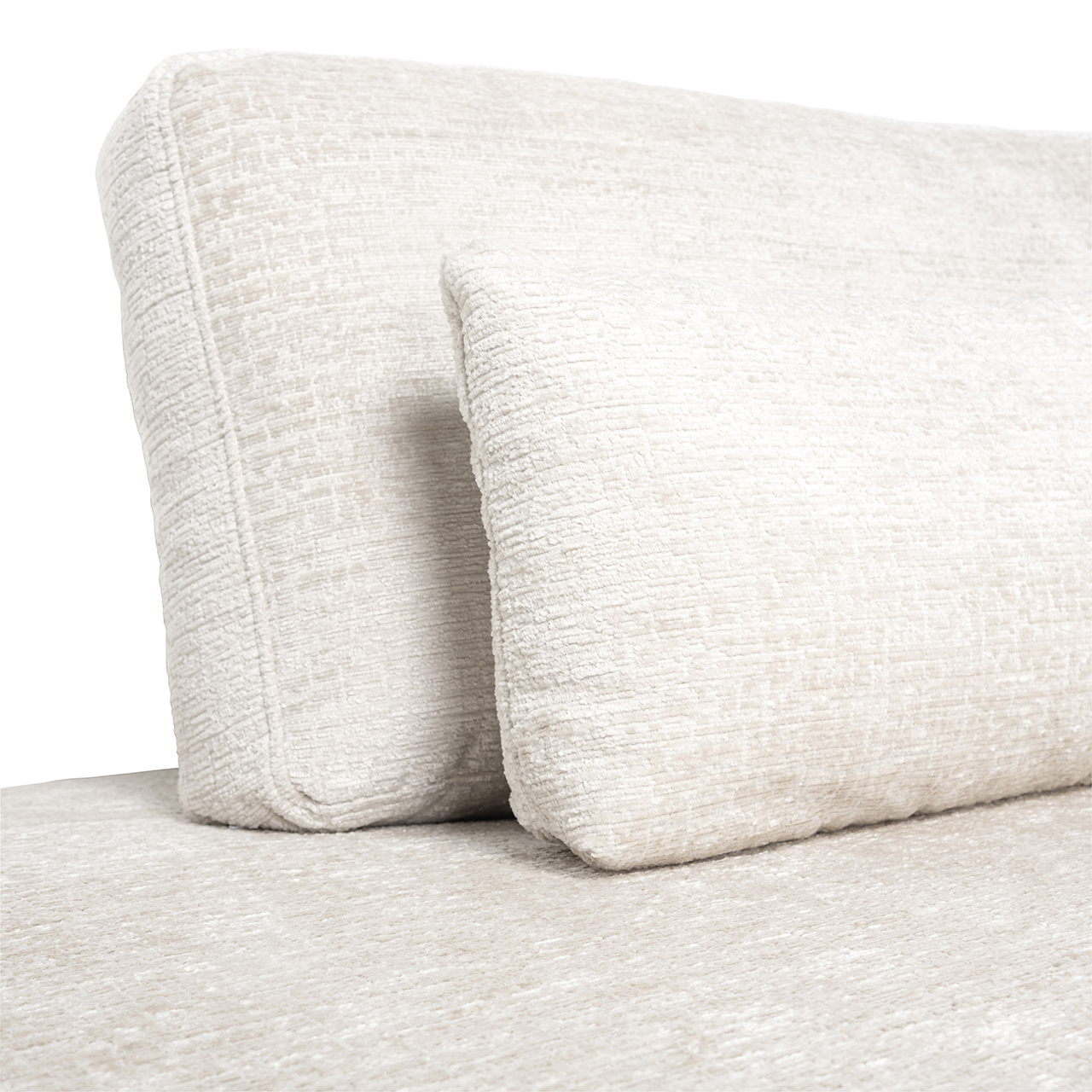 Sofa Lund 3-Sitzer Ottomane links (creme)