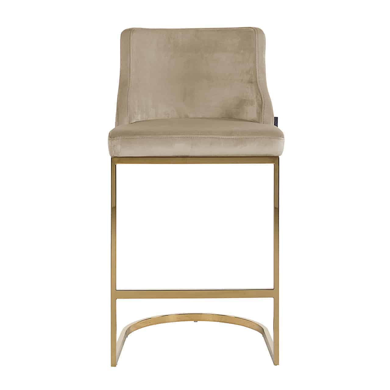 Barhocker Bolton aus Samt (khaki)