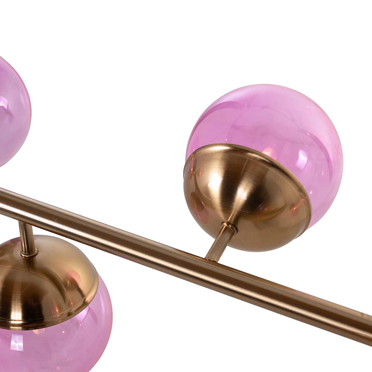 Hängelampe Bente (brushed gold/rosa)