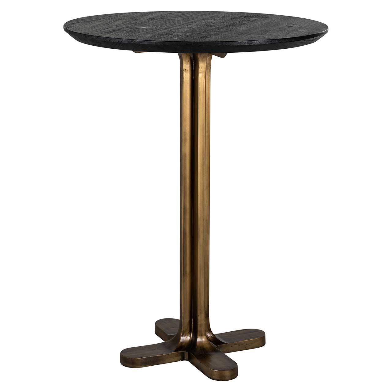 Revelin | Bartisch rund (schwarz/bronze)