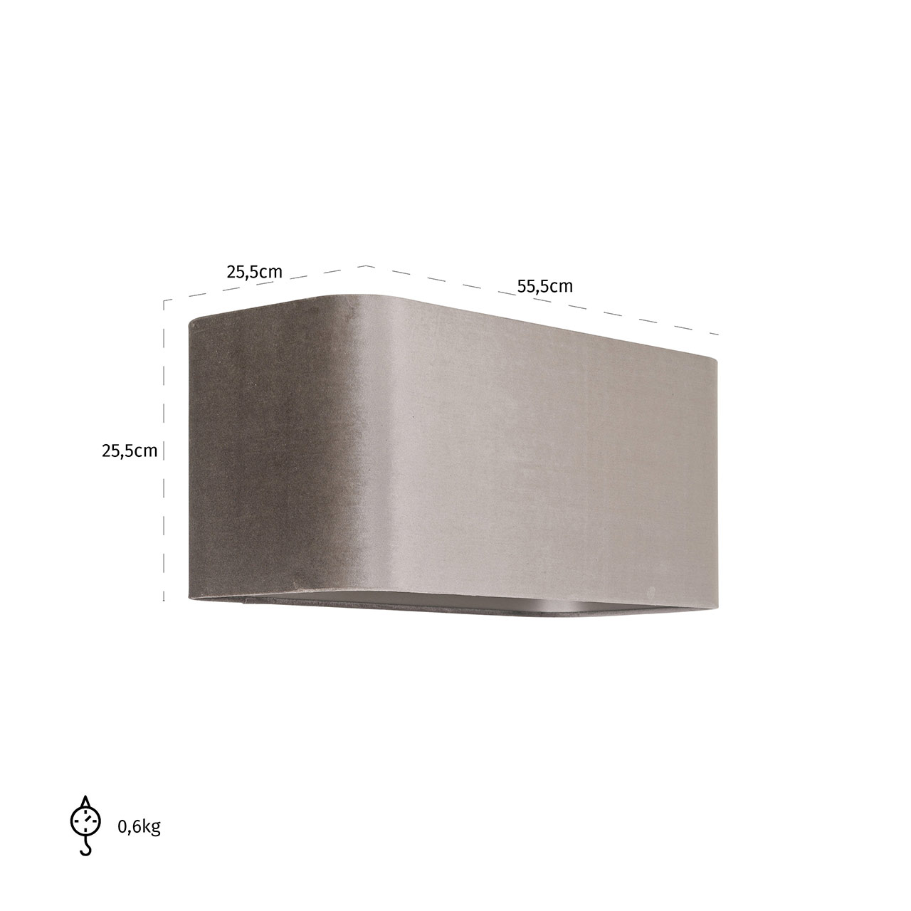 Lampenschirm Marly rechteck (khaki)