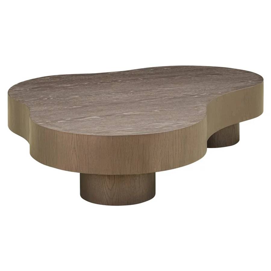 Das Bild zeigt den größeren Couchtisch des Couchtisch Bogor Set von 2 (bronze).