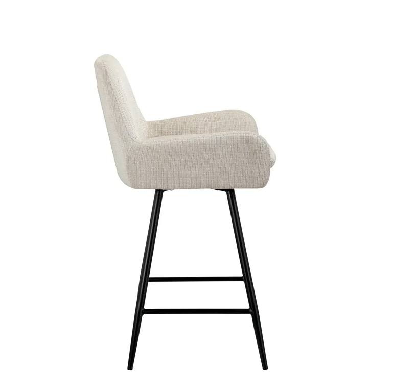 Barhocker Linsey aus Chenille (beige)