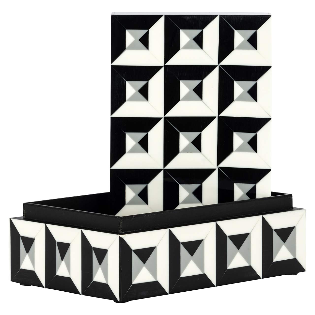 Richmond Decoration | Schmuckbox Licia (schwarz/weiß) S