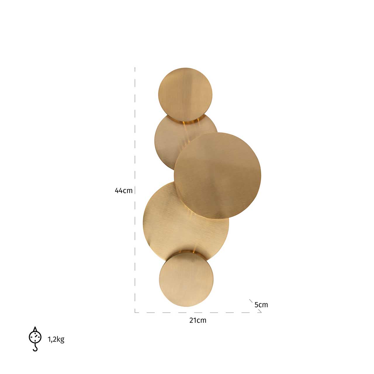 Wandlampe Collin (brushed gold)