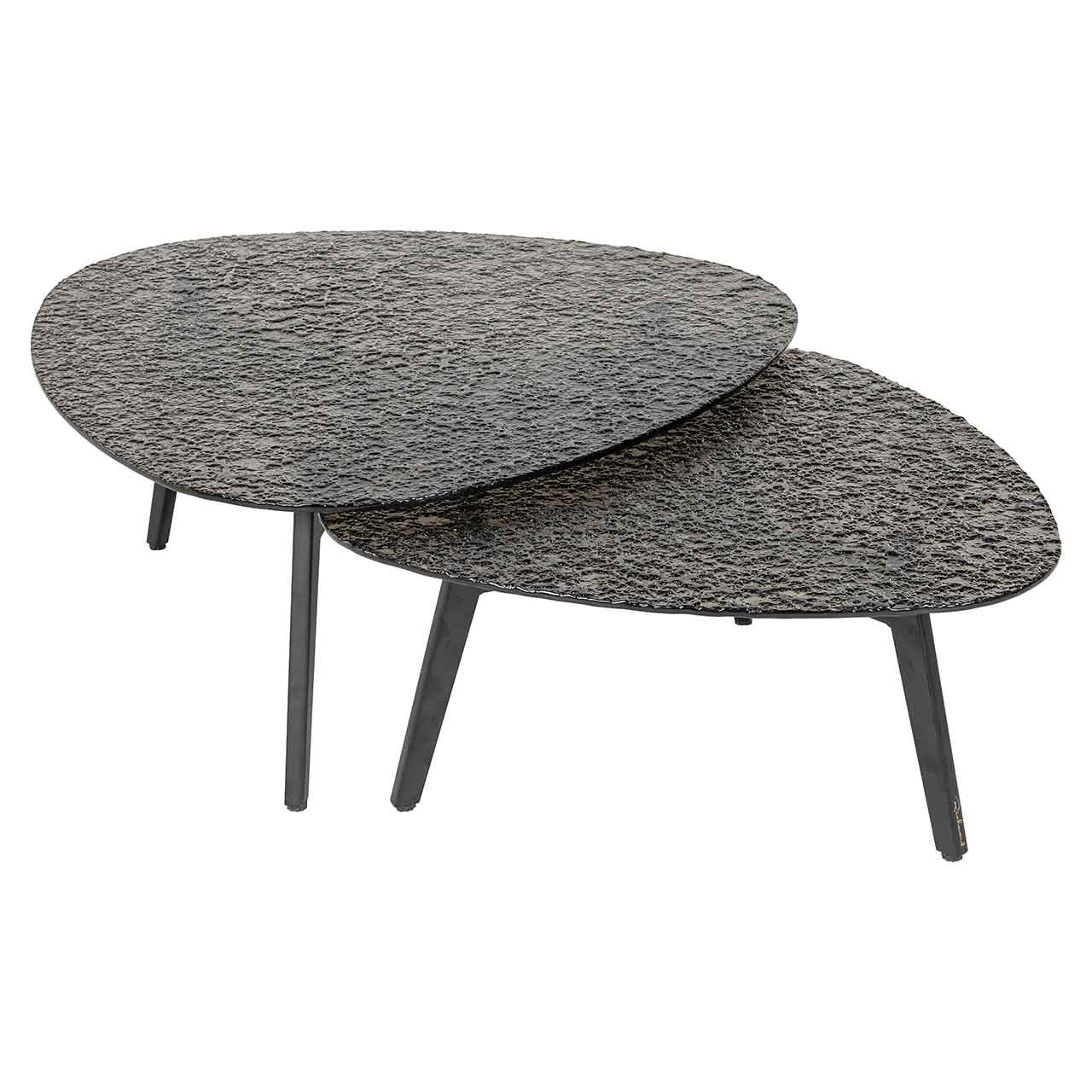Couchtisch Riley 2er-Set (schwarz)