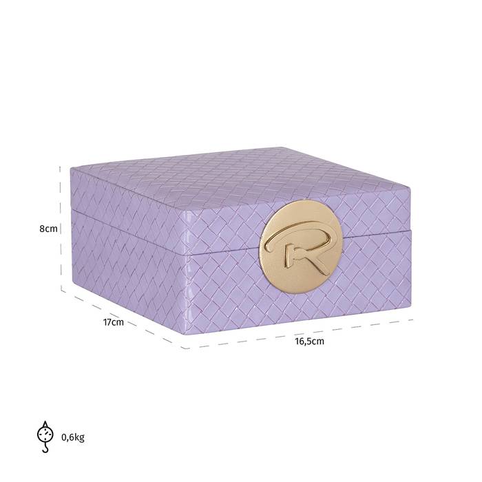 Richmond Decoration | Aufbewahrungsbox Joelle klein Aufbewahrungsbox Joelle klein, schräg von vorne aufgenommen, mit den Maßen 8 x 17 x 16,5 cm. Modernes und stilvolles Design