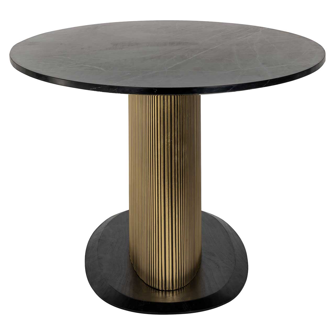 Ironville | Esstisch oval (schwarz/gold)