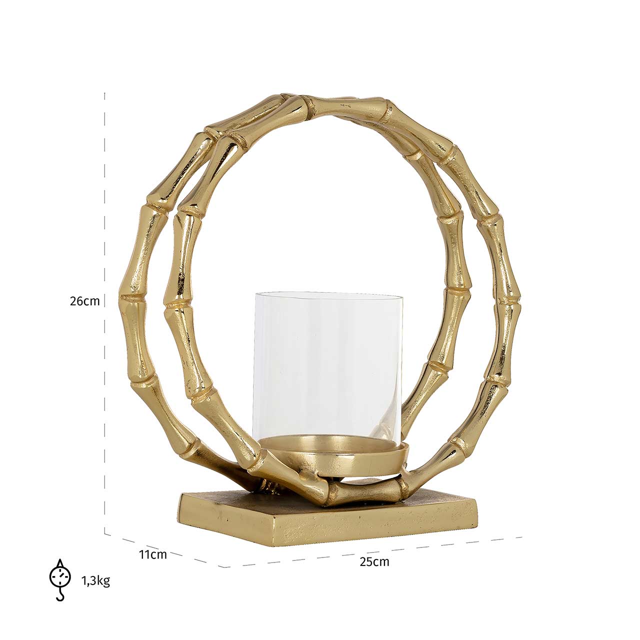 Richmond Decoration | Windlicht Merlyn (gold) S