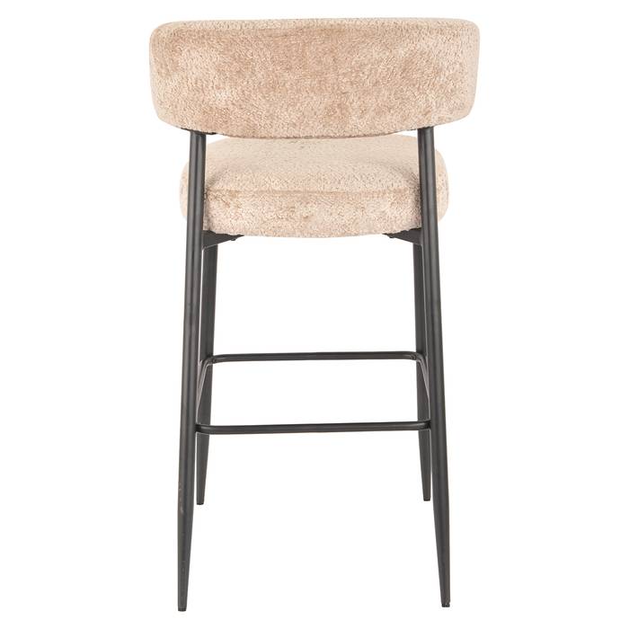 Das Bild zeigt den Thekenstuhl Rochelle (Sheep Nature) im Set von 2 von hinten.