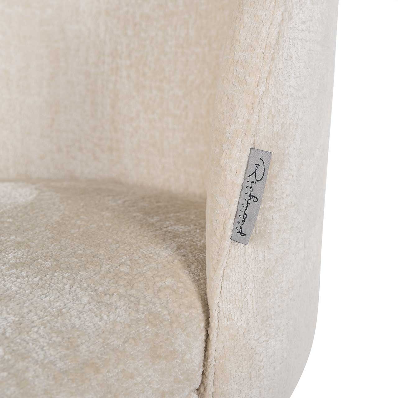 Stuhl Alicia aus Chenille (weiß)
