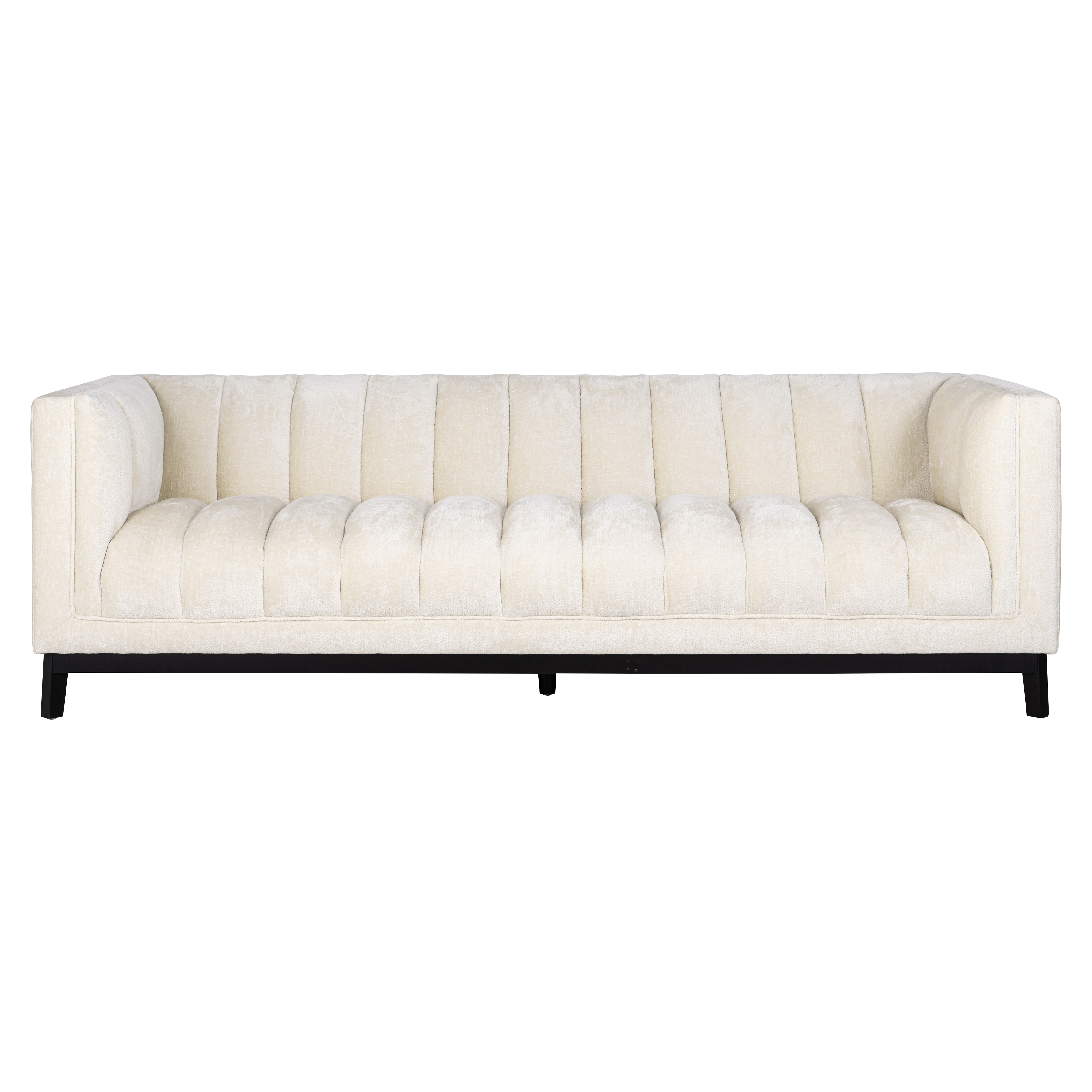 Sofa Beaudy aus chenille (weiß)