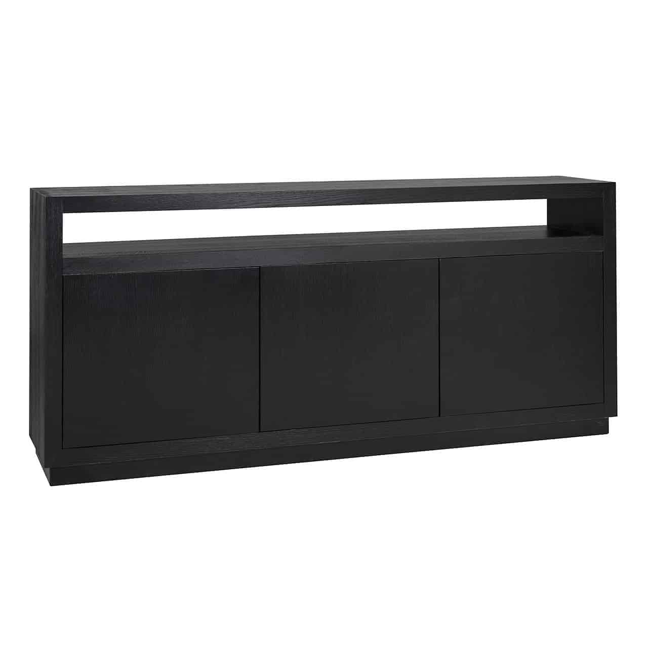 Oakura | Anrichte mit 3 Türen (schwarz)