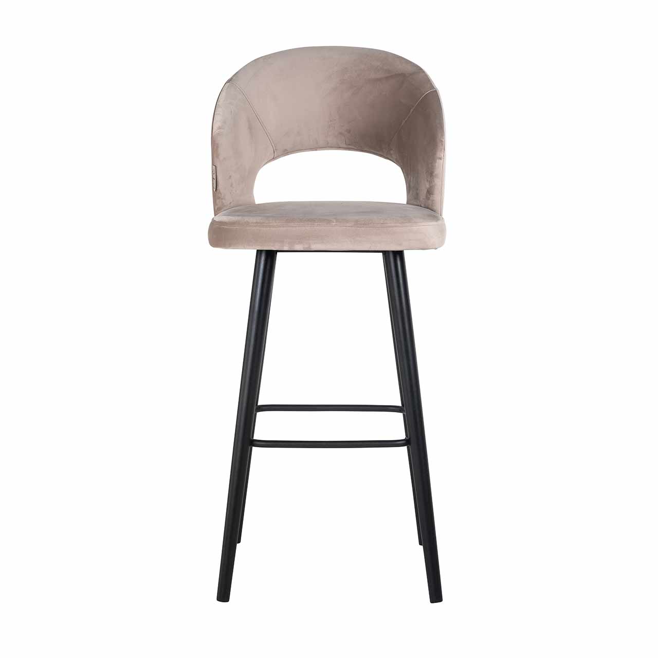 Barhocker Savoy aus Samt (khaki)