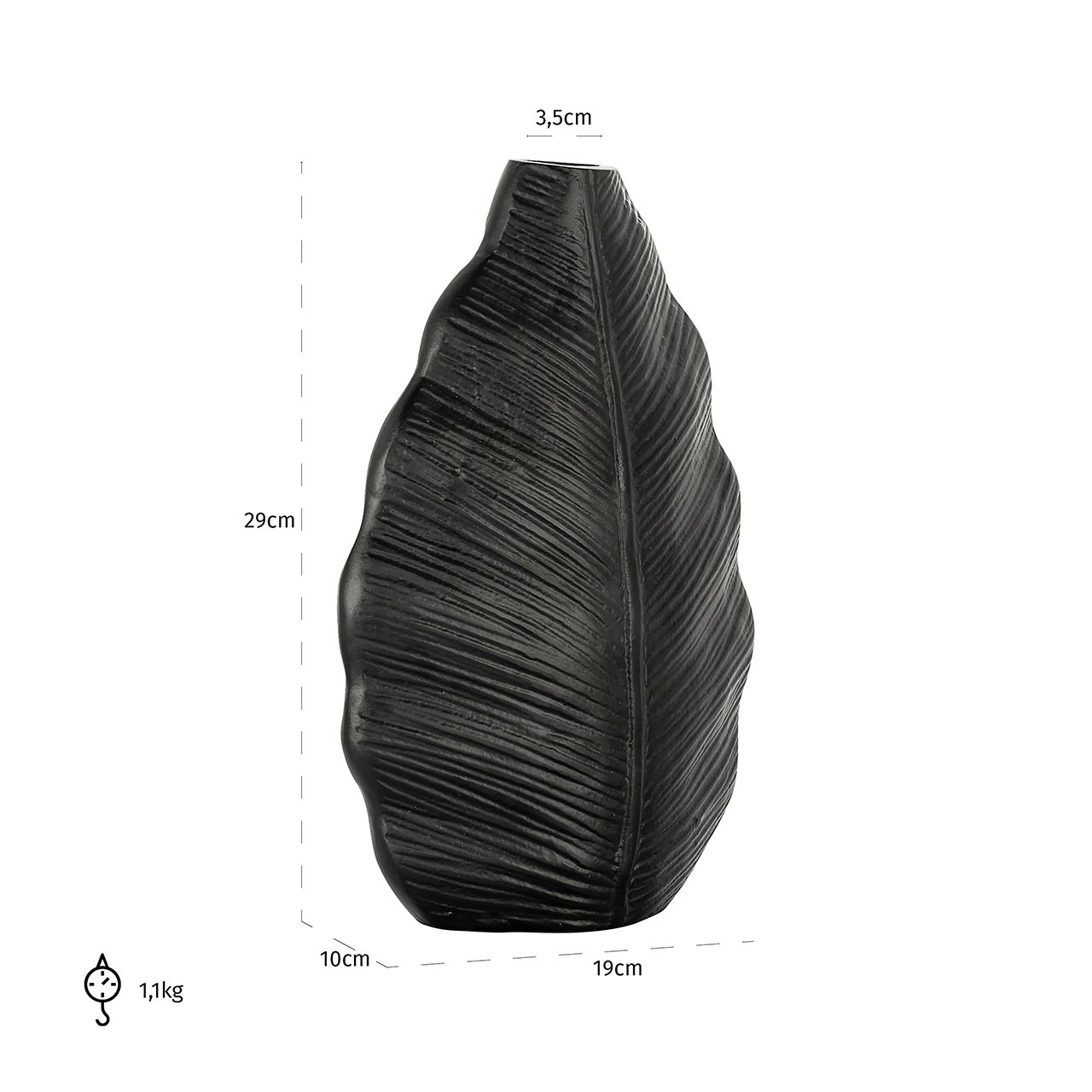 Richmond Decoration | Vase Willow (schwarz)