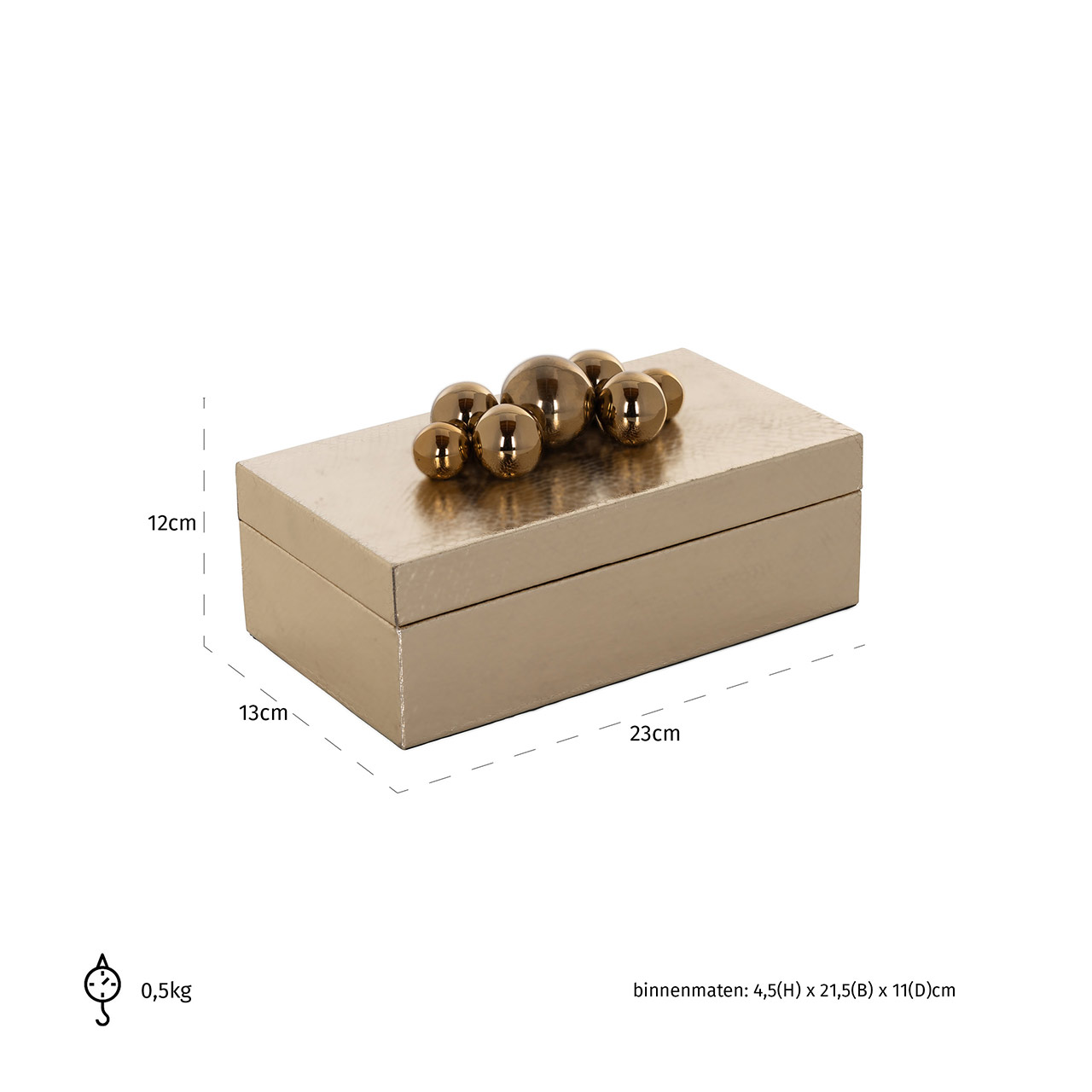 Richmond Decoration | Aufbewahrungsbox Norah (gold)