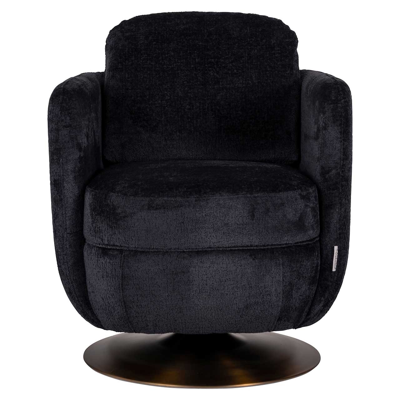 Drehsessel Turner aus Chenille (schwarz)
