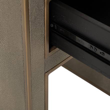 Nachttisch Bloomville 1 Schublade mit Glas (Braun) Nachttisch Bloomville 1 Schublade mit Glas (Braun)