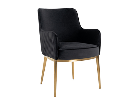 Stuhl Breeze aus Samt (anthrazit)