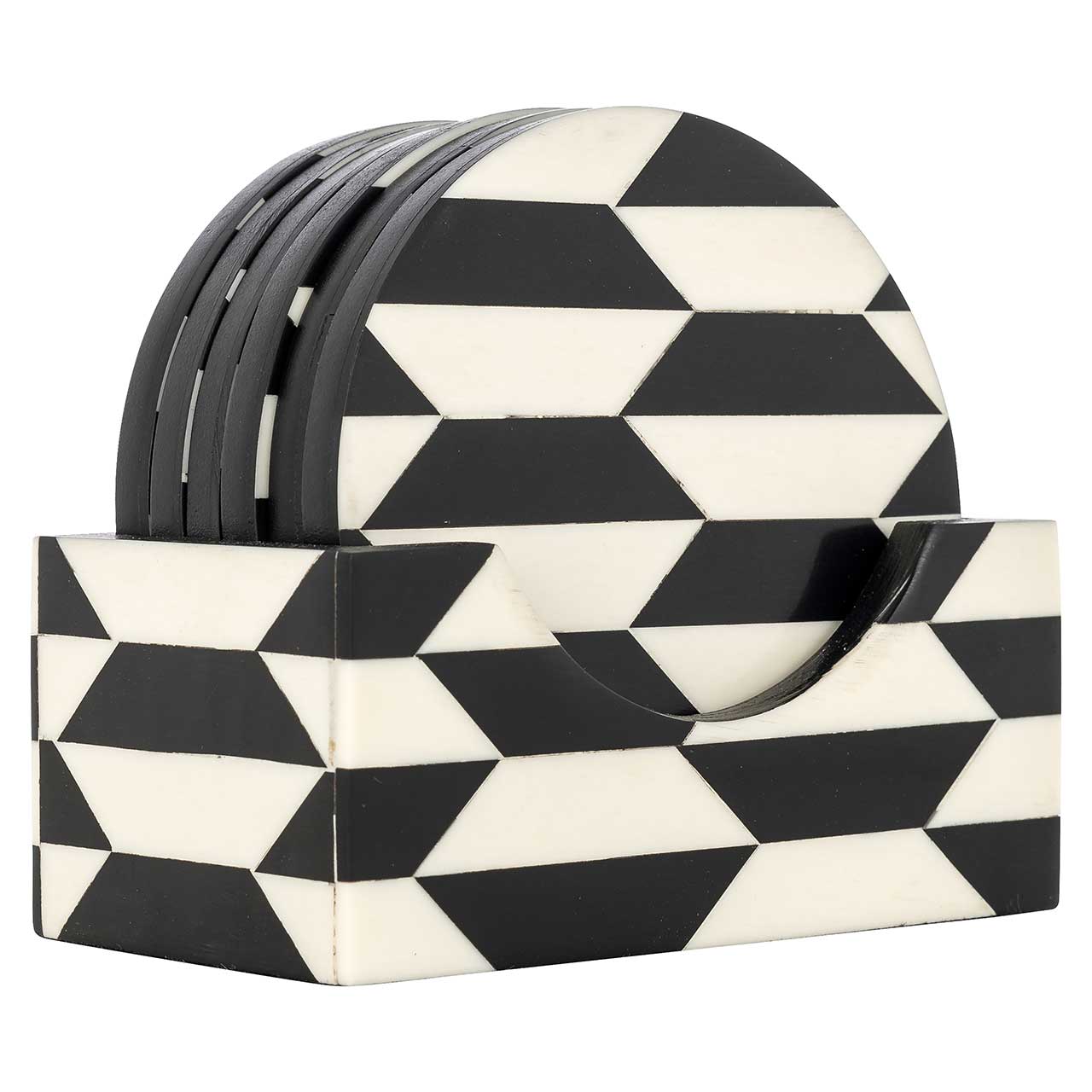 Richmond Decoration | Deko-Objekt Untersetzer Jula (schwarz/weiß)