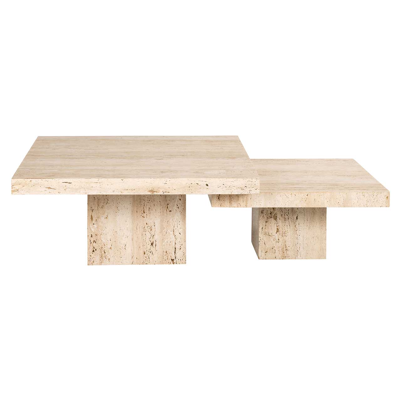 La Cantera | Couchtisch quadratisch 2-er Set (natur)
