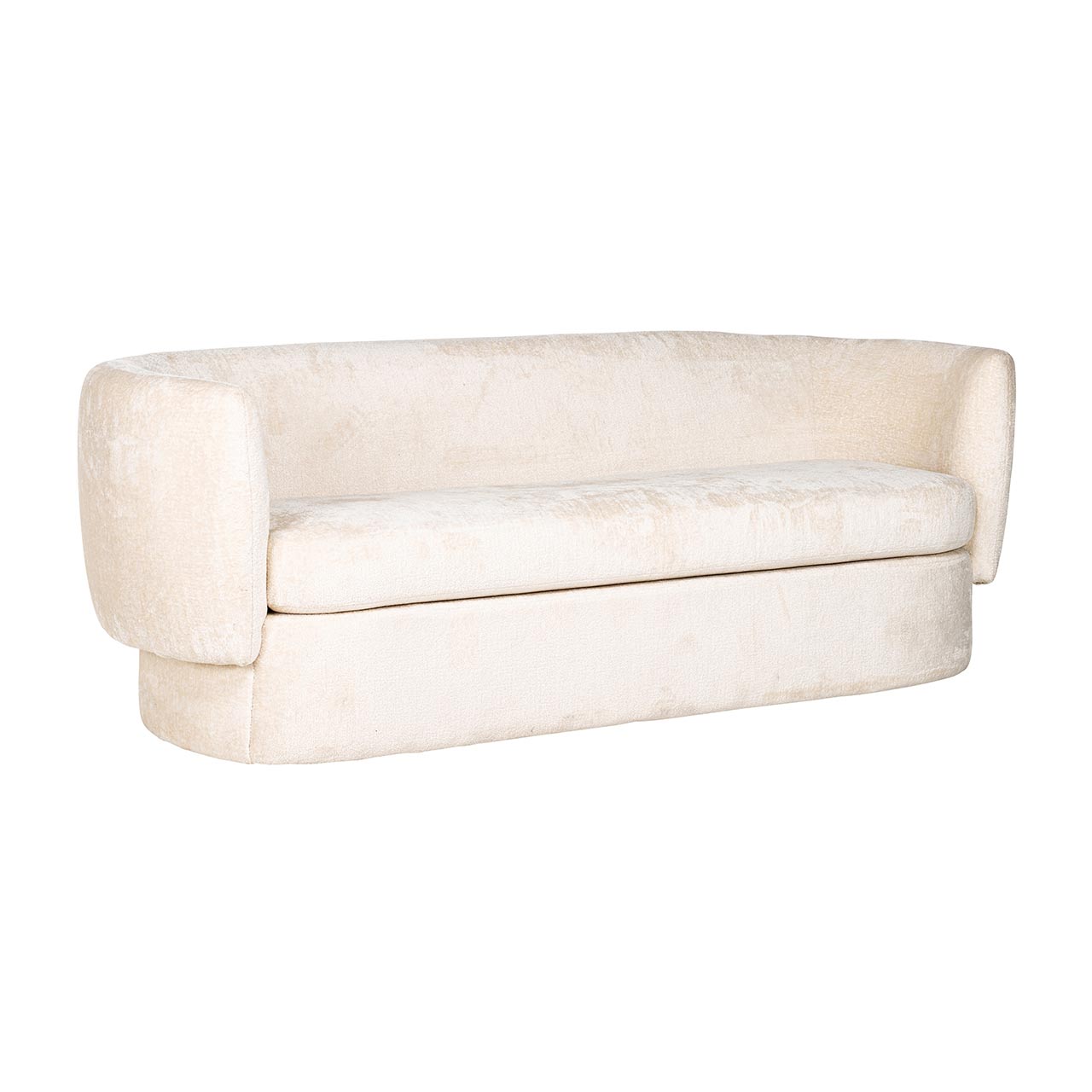 Sofa Donatella aus Chenille (weiß)